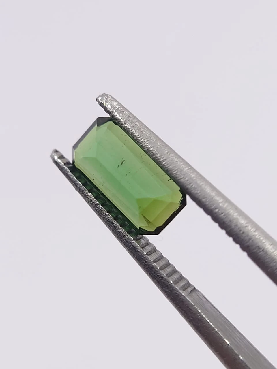 1ct Natural Green Tourmaline Emerald Cut Loose Gemstone from Afghanistan — view 3